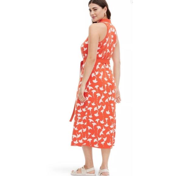 Diane von Furstenberg x Target Ginko Cherry Tomato Wrap Midi Dress - Picture 2 of 6